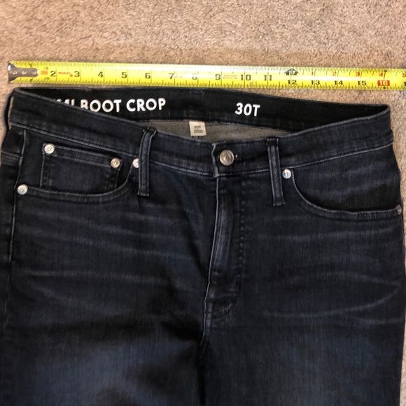 J. Crew 9" demi-boot crop jean in Dark Worn wash, Size 30T, MSRP $138 - Picture 10 of 12